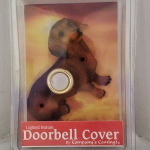 Sitting Dachshund Dog Doorbell Cover Lighted Button/ Company's Coming/ New